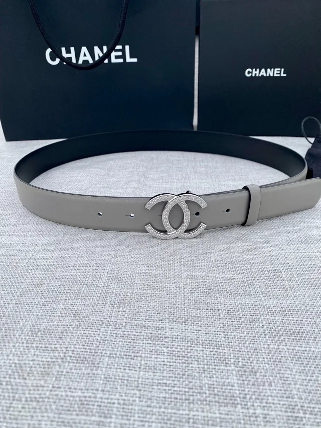 Chanel Belts Crystal Double-C Buckle Belt product detail image 3