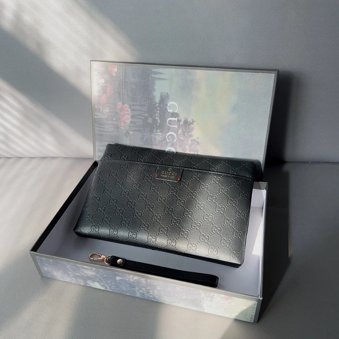 Gucci Marmont Mini Wallet Black Grained Leather Short Wallet - 4