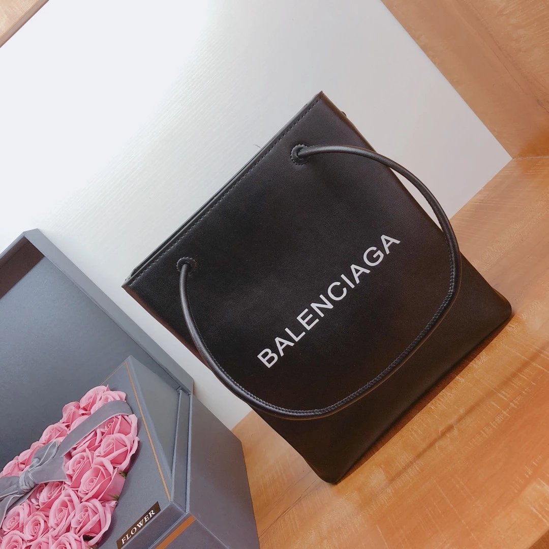 Balenciaga Logo Tote Bag White Handbag - 12