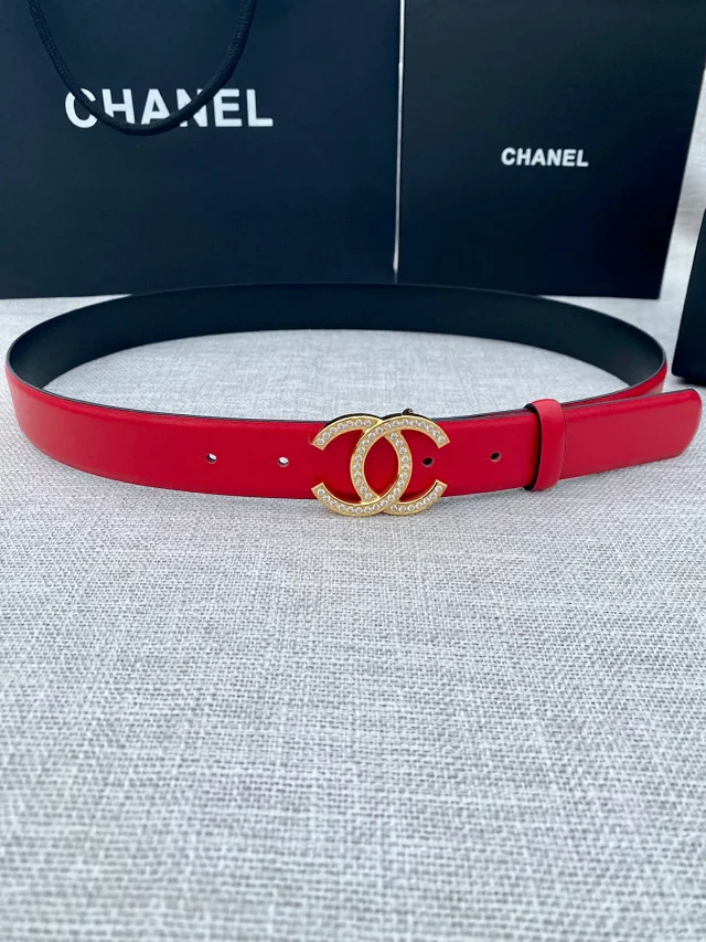 Chanel Belts Crystal Double-C Buckle Belt product detail image 11