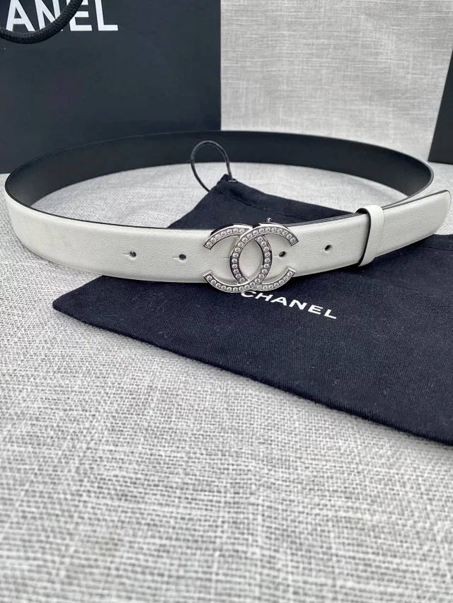 Chanel Belts Crystal Double-C Buckle Belt product detail image 6