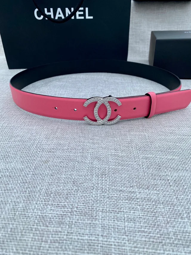 Chanel Belts Rhinestone Double-C Buckle Belt product detail image 4