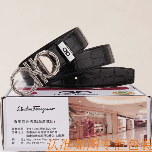 Salvatore Ferragamo Belts Reversible Leather Gancini Buckle Belt product detail image 14
