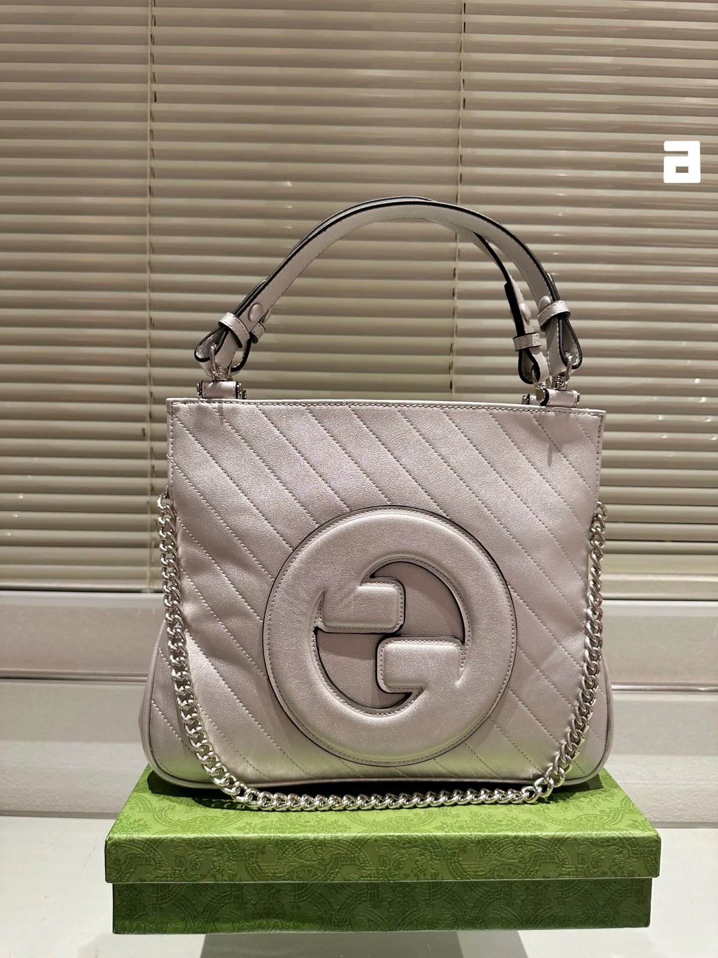Gucci GG Marmont Quilted Black Leather Chain Shoulder Bag - 12