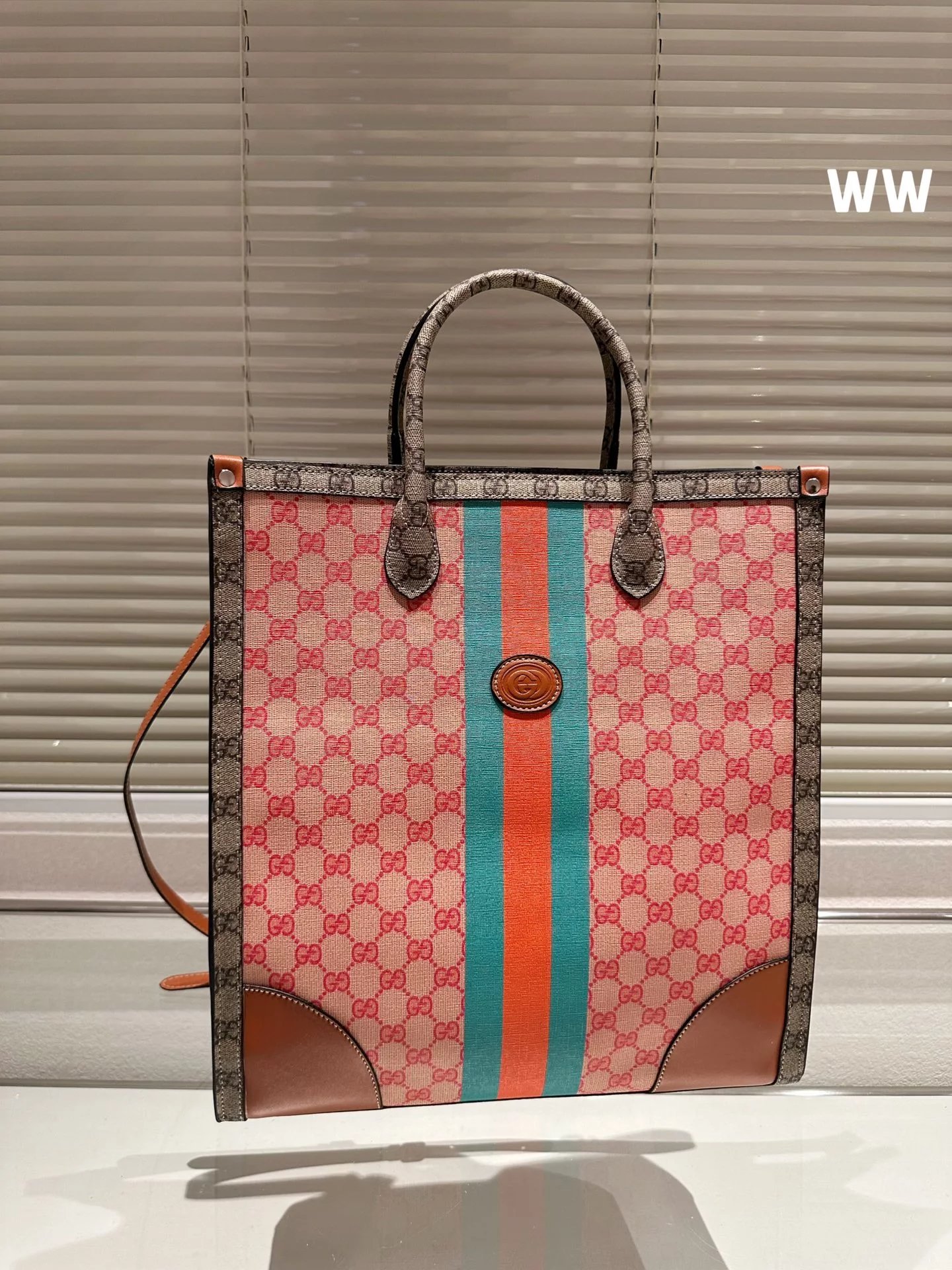 Gucci Ophidia GG Small and Medium Tote Bag Beige Canvas with Web Stripe Handbags - 13