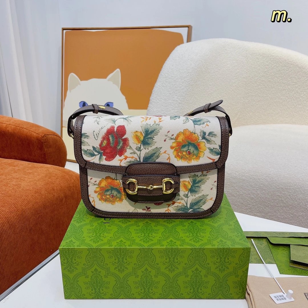 Gucci Horsebit 1955 Mini Saddle Bag Black Crossbody Bag - 15
