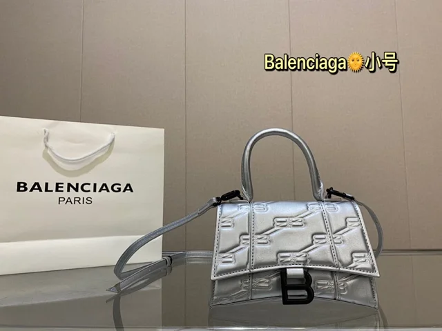 Balenciaga Handbags Hourglass crocodile-embossed top-handle bag product detail image 10