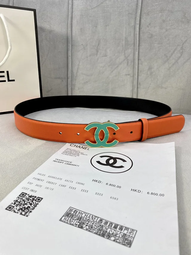 Chanel Belts Crystal Double-C Buckle Belt product detail image 14