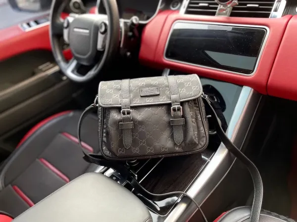 Gucci GG Marmont Mini Camera Bag Gray Monogram Crossbody Bag - 11