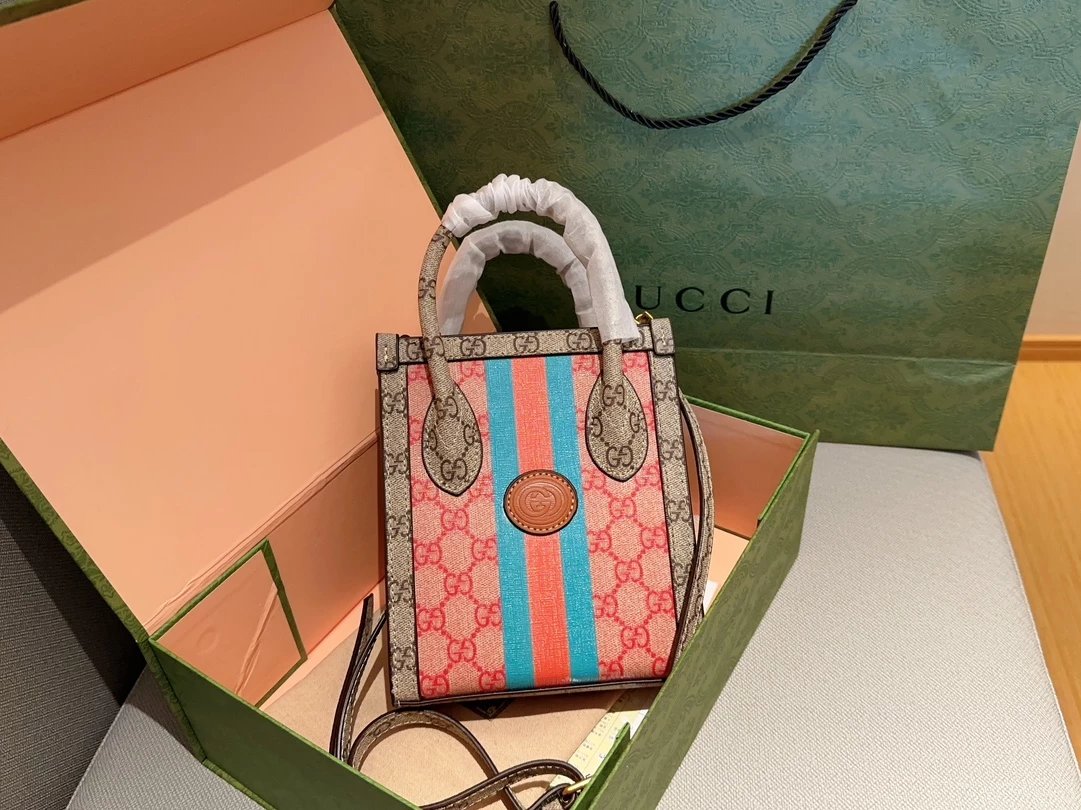 Gucci Canvas Tote Bag Beige Handbag - 2