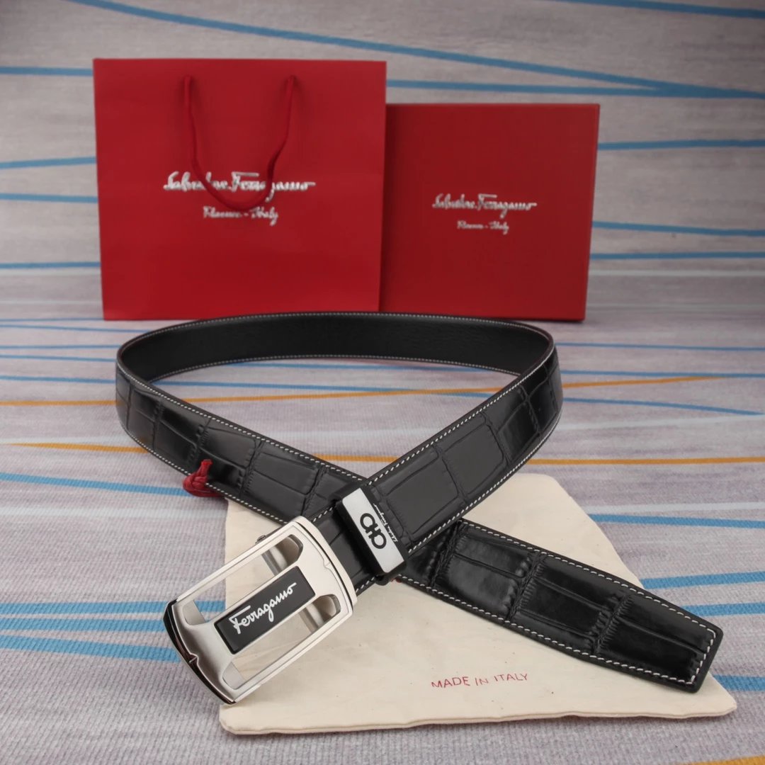 Salvatore Ferragamo Gancini Double G Buckle Tan Leather Belt - 7