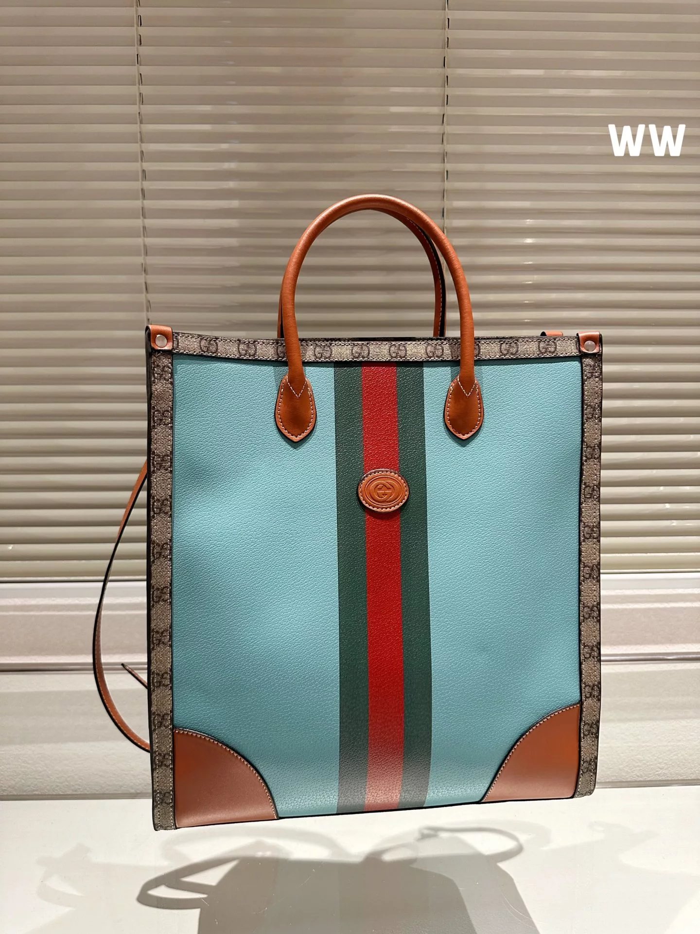 Gucci Ophidia GG Small and Medium Tote Bag Beige Canvas with Web Stripe Handbags - 14