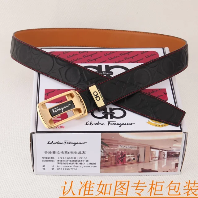 Salvatore Ferragamo Belts Reversible Leather Gancini Buckle Belt product detail image 4