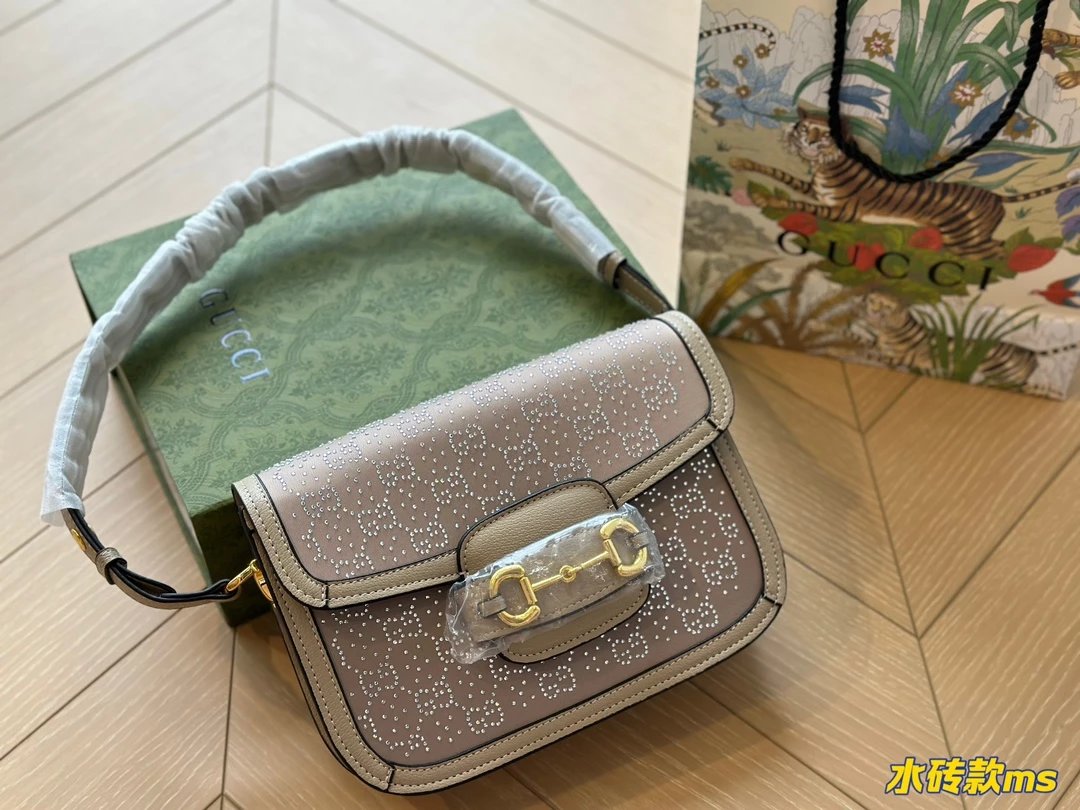 Gucci Horsebit 1955 Mini Saddle Bag Black Crossbody Bag - 7