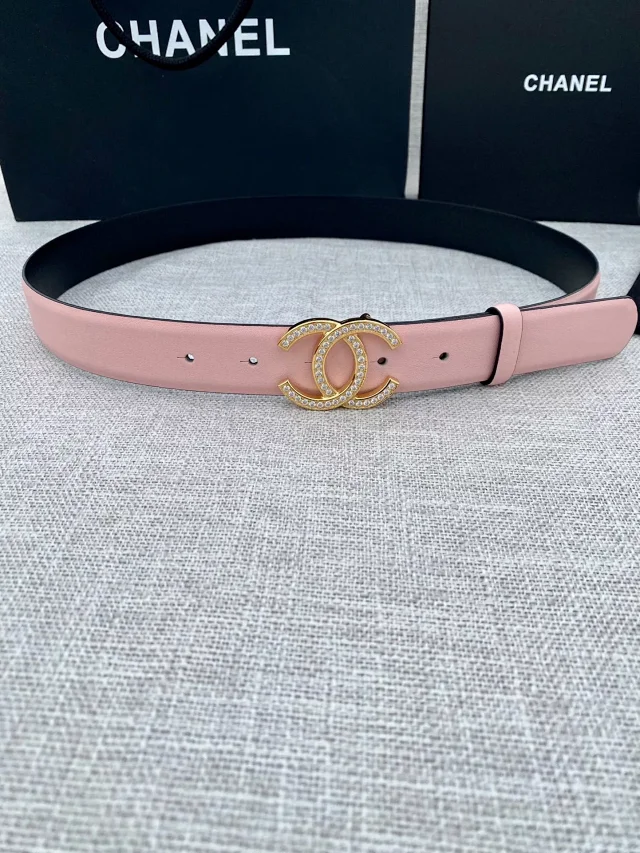 Chanel Belts Crystal Double-C Buckle Belt product detail image 2