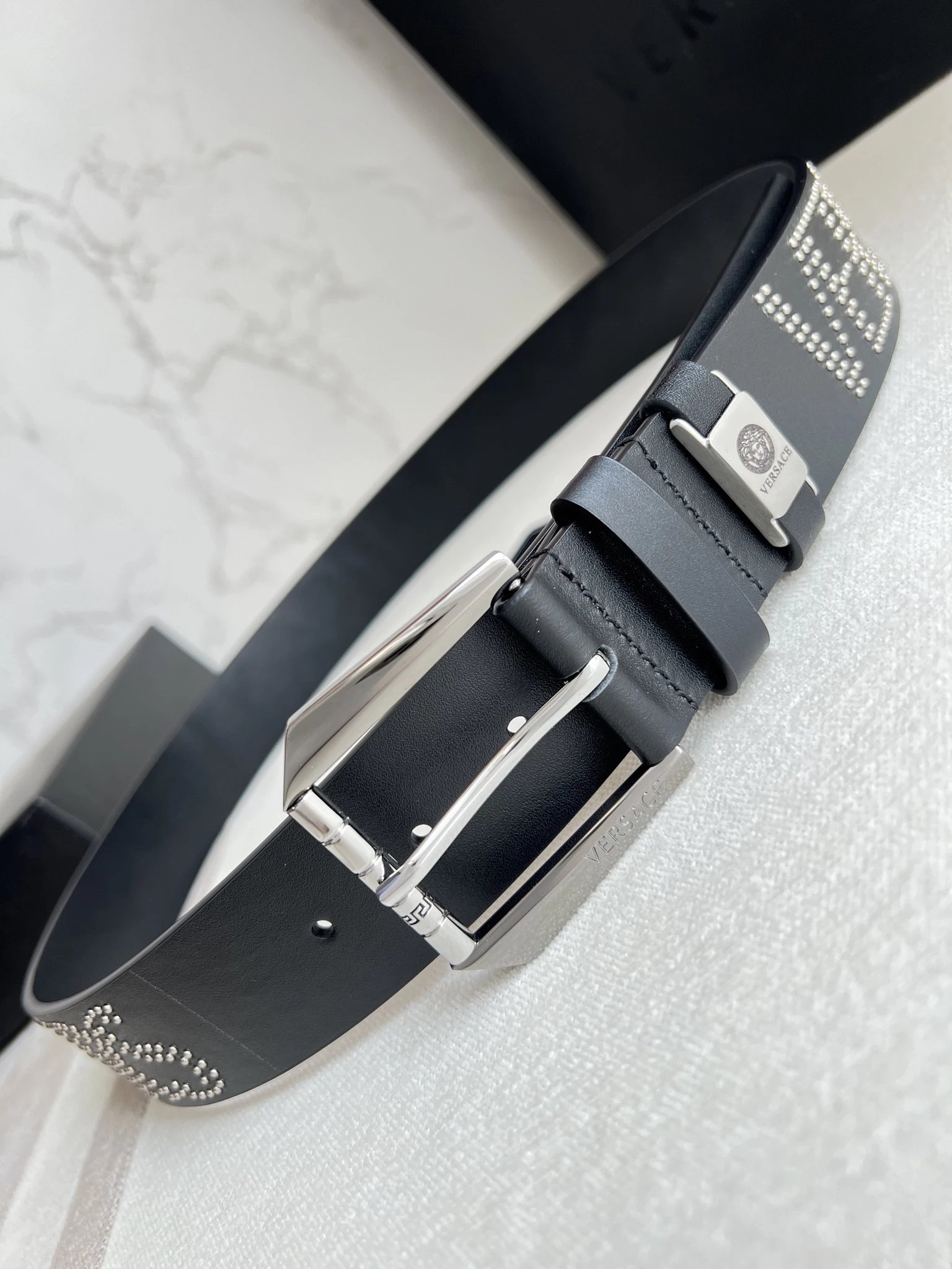 Versace Medusa Head Belt Multicolor Leather Belt - 7