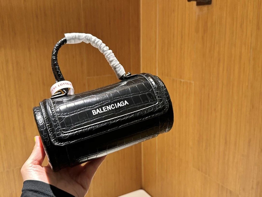 Balenciaga Logo Print Mini Tote Bag White Handbags - 5