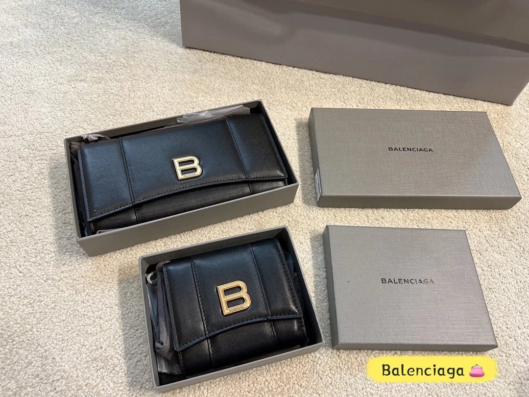 Balenciaga B-Basket Croc-Embossed Black Long Wallet and Card Holder - 2