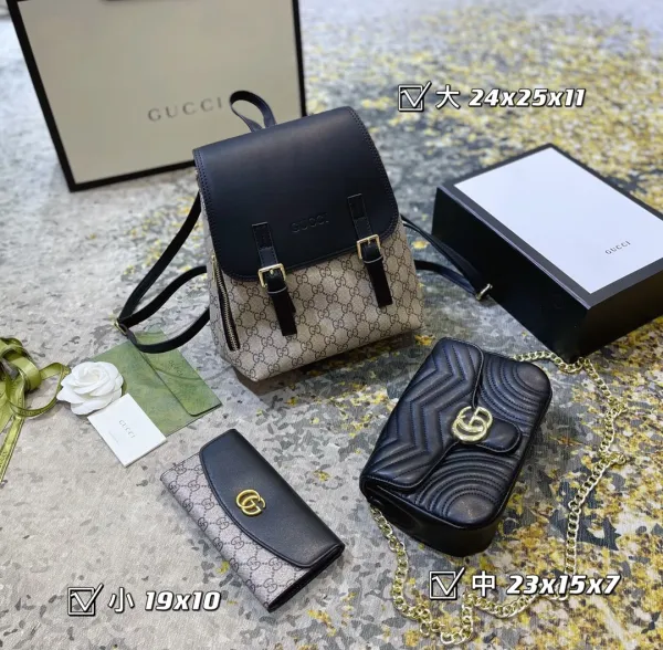 Gucci GG Marmont Quilted Chain Bag Black Shoulder Bags - 1