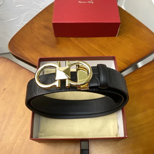Salvatore Ferragamo Belts Reversible Double Gancini Buckle Belt product detail image 4