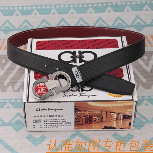 Salvatore Ferragamo Belts Reversible Leather Gancini Buckle Belt product detail image 2