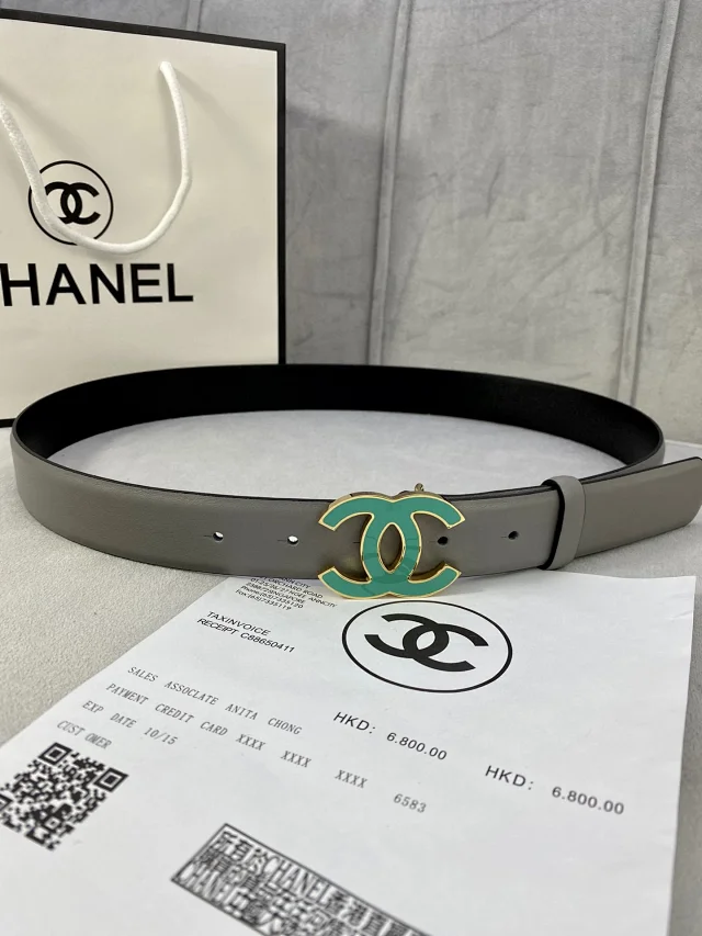 Chanel Belts Crystal Double-C Buckle Belt product detail image 8
