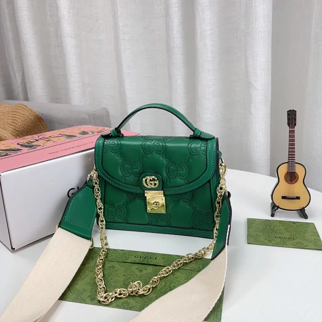 Gucci Crossbody Bags Top-handle flap bag with Double G hardware product detail image 3