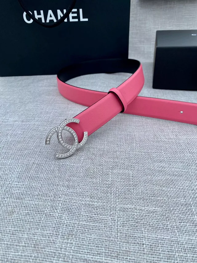 Chanel Belts Crystal Double-C Buckle Belt product detail image 1