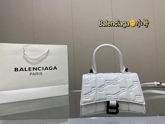 Balenciaga Handbags Hourglass crocodile-embossed top-handle bag product detail image 11