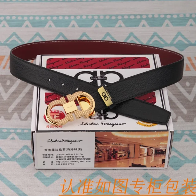 Salvatore Ferragamo Belts Reversible Leather Gancini Buckle Belt product detail image 1