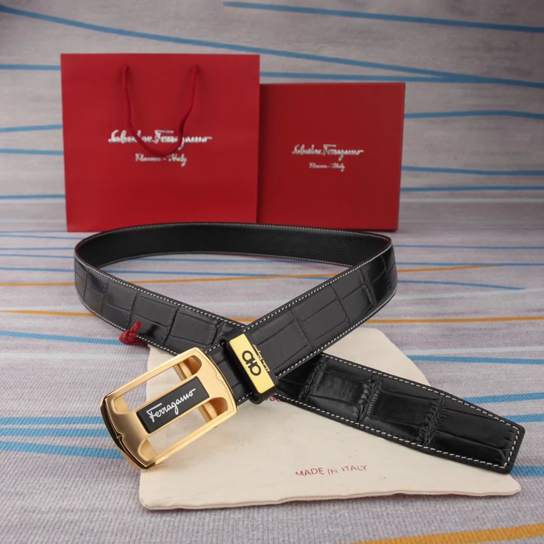 Salvatore Ferragamo Gancini Double G Buckle Tan Leather Belt - 8