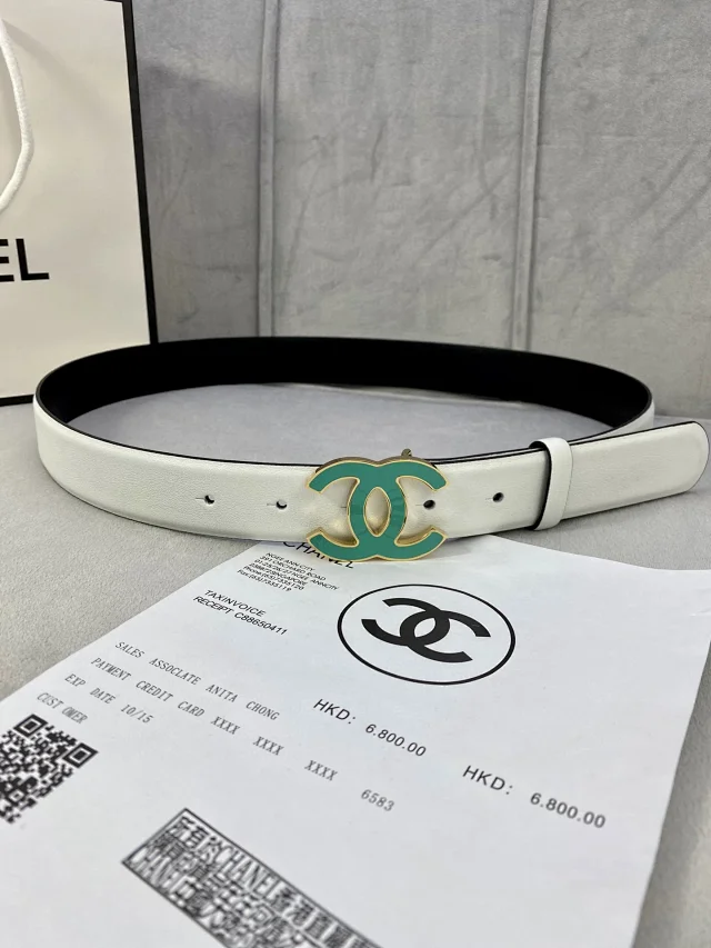 Chanel Belts Crystal Double-C Buckle Belt product detail image 10