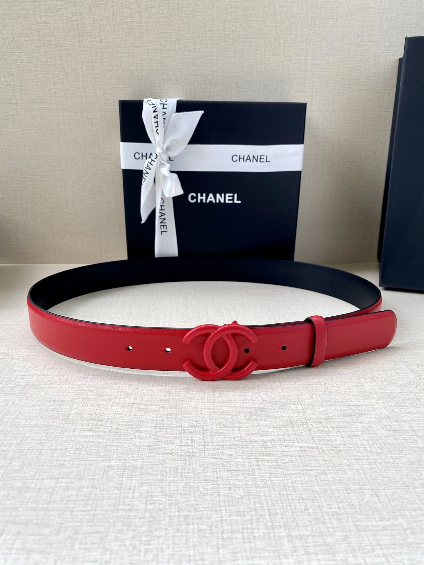 Chanel CC Logo Belt Pink Leather Belt - 9