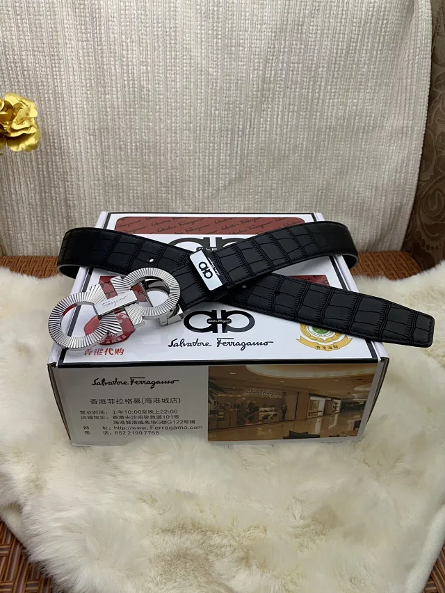 Salvatore Ferragamo Belts Double Gancini Buckle Belt product detail image 9