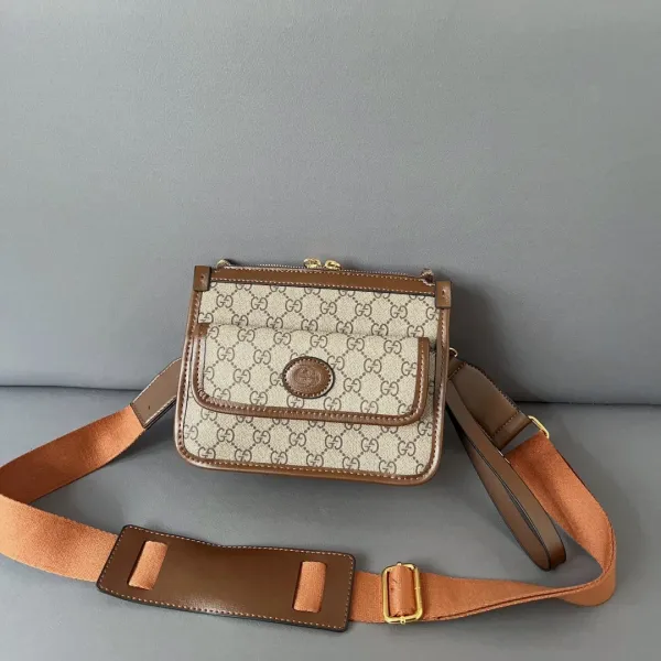 Gucci GG Marmont Mini Camera Bag Gray Monogram Crossbody Bag - 2