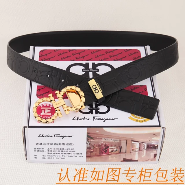 Salvatore Ferragamo Belts Reversible Leather Gancini Buckle Belt product detail image 9