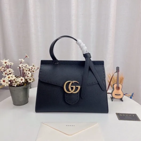 Gucci GG Marmont Mini Camera Bag Gray Monogram Crossbody Bag - 9