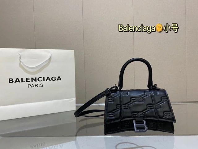 Balenciaga Handbags Hourglass crocodile-embossed top-handle bag product detail image 12