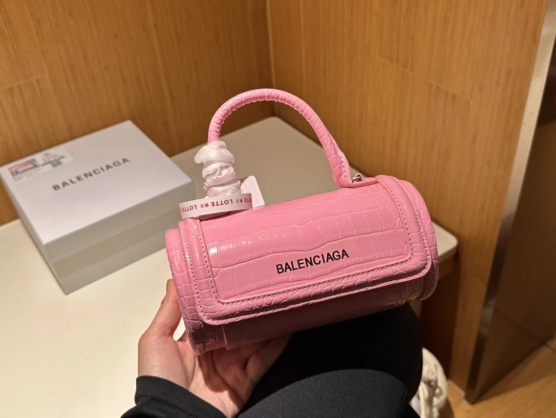 Balenciaga Logo Print Mini Tote Bag White Handbags - 6
