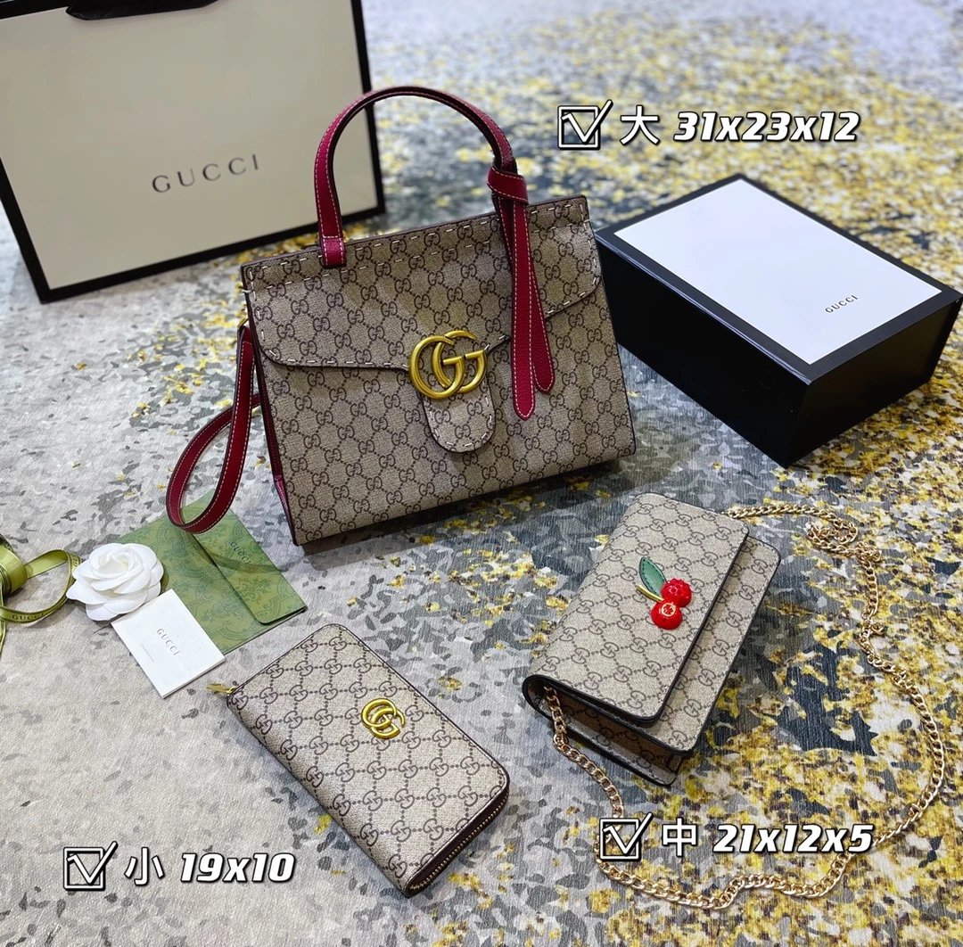 Gucci GG Marmont Mini Backpack Beige Leather Backpack - 14