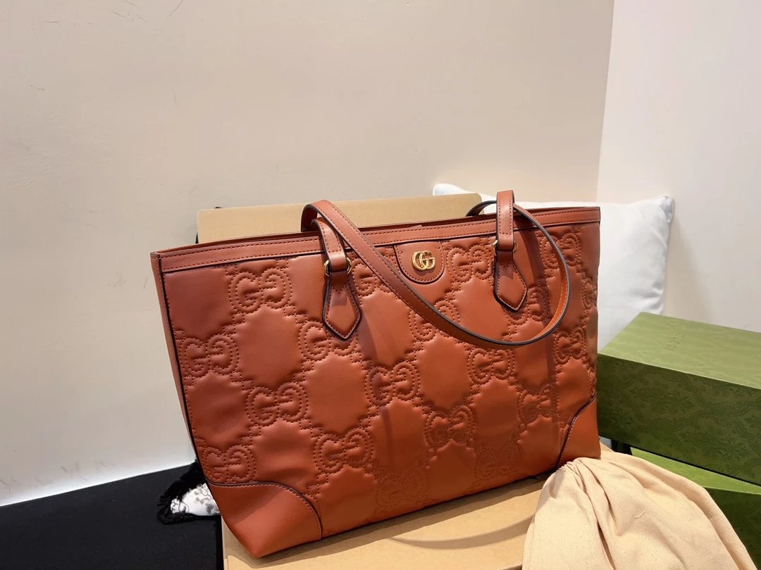 Gucci Bamboo Top Handle Tote in Tan with Sky Blue Trim and Web Strap Handbags - 3