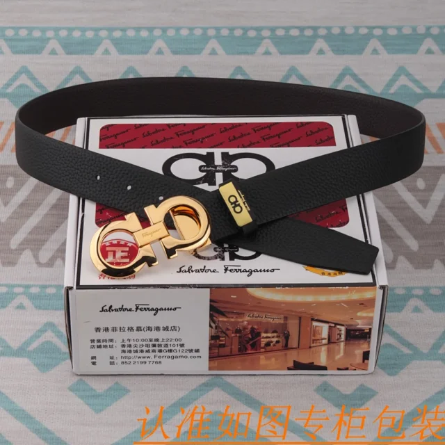 Salvatore Ferragamo Belts Reversible Leather Gancini Buckle Belt product detail image 3