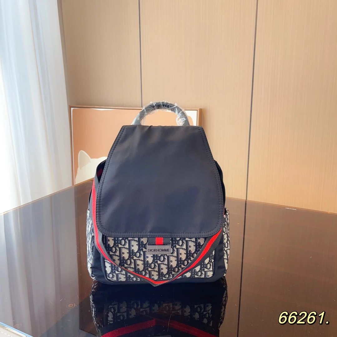 Dior Oblique Monogram Canvas Mini Backpack Beige Navy - 7