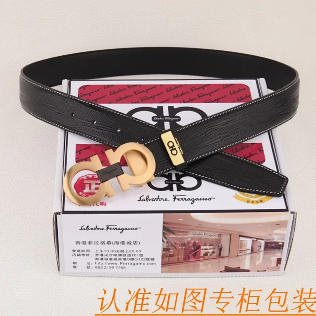 Salvatore Ferragamo Belts Reversible Leather Gancini Buckle Belt product detail image 6