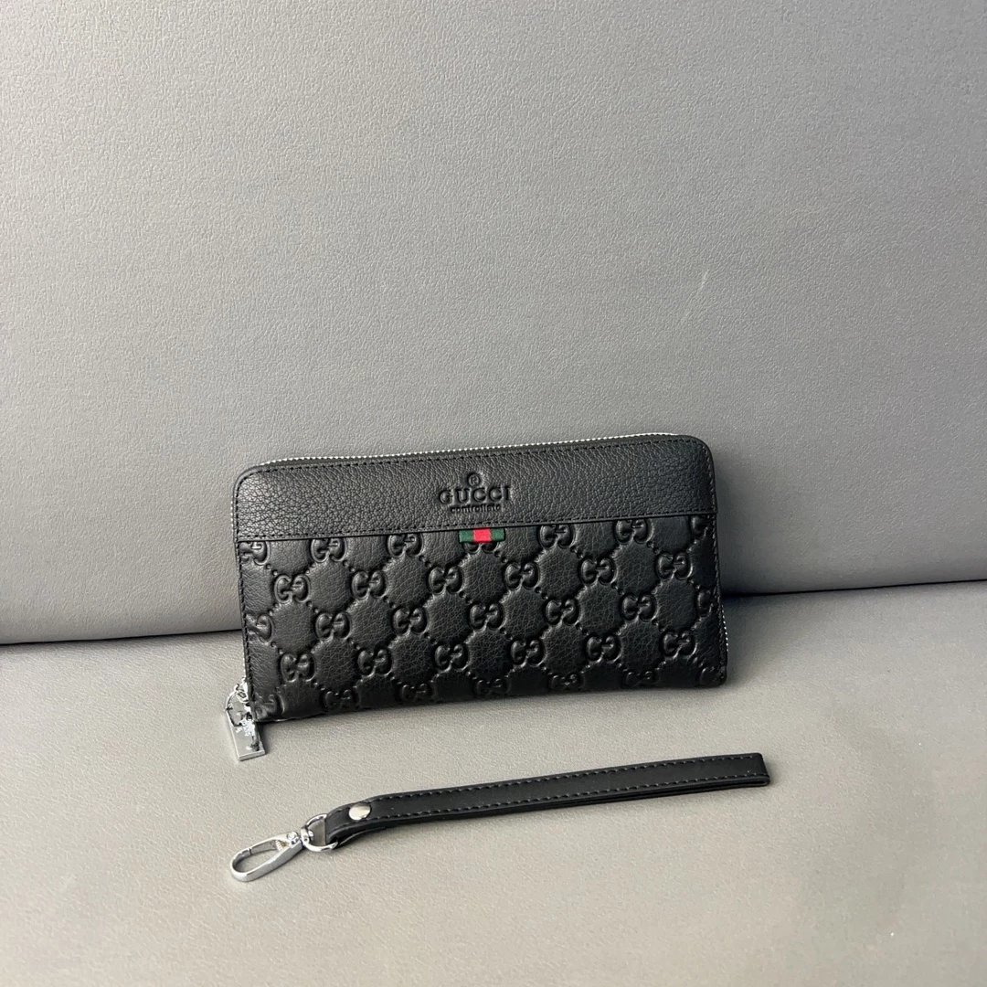 Gucci Marmont Mini Wallet Black Grained Leather Short Wallet - 8