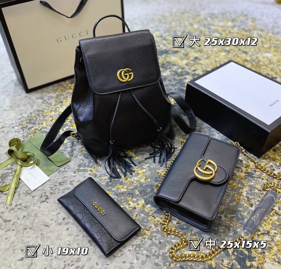 Gucci GG Marmont Mini Backpack Beige Leather Backpack - 6