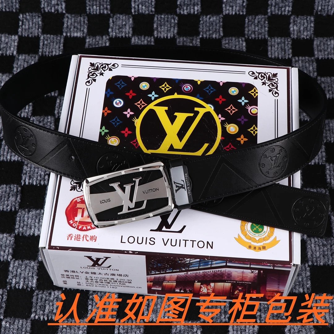 Louis Vuitton LV Initiales Belt Black Monogram Leather Belt - 16