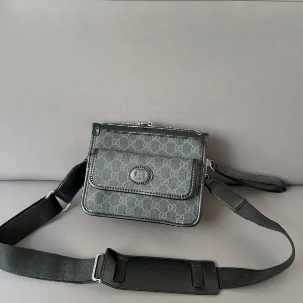 Gucci GG Marmont Mini Camera Bag Gray Monogram Crossbody Bag - 3