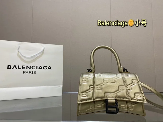 Balenciaga Handbags Hourglass crocodile-embossed top-handle bag product detail image 9