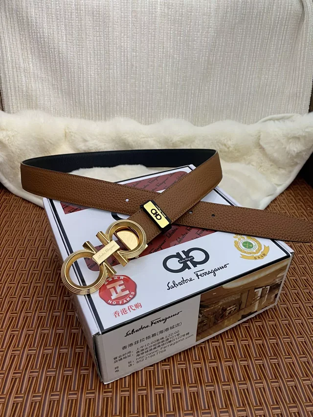 Salvatore Ferragamo Belts Double Gancini Buckle Belt product detail image 12